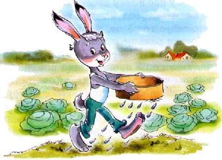 Заяц Коська носит воду в решете